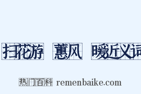 扫花游·蕙风飏暖近义词是什么意思的图片